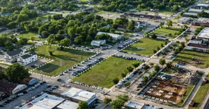 aerial photo of the Downtown North Property.