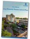 Promo image of the cover of the City of Bryan's Historic Preservation Plan.