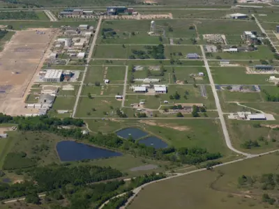 aerial view over the RELLIS campus
