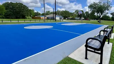 Claude Scurry Park improved basketball court