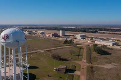 Aerial view of the Texas A&M RELLIS campus.