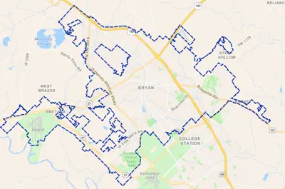 Subdivision Map Bryan Water Services | City of Bryan