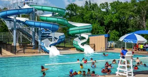 Bryan Aquatic Center dual pool slides