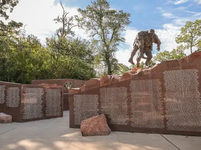 Brazos Valley Veterans Memorial name wall