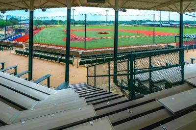 View of Travis Major Field from the top of the stands