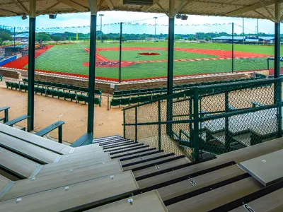 View of Travis Major Field from the top of the stands