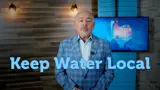 Mayor Bobby Gutierrez and the words "Keep Water Local."