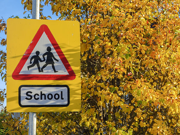 back to school safety sign
