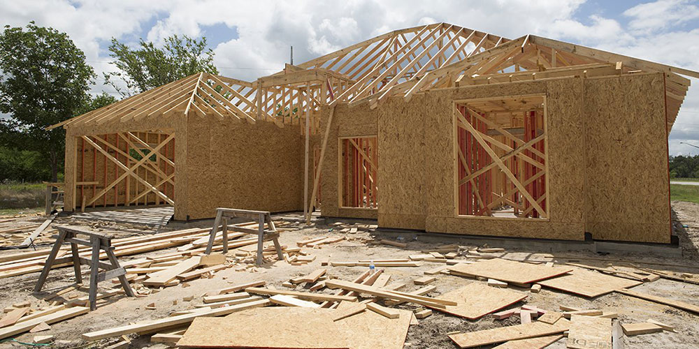 photo of a home being constructed