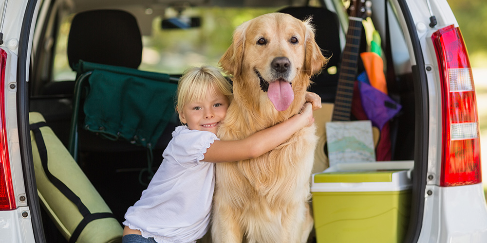 child and dog