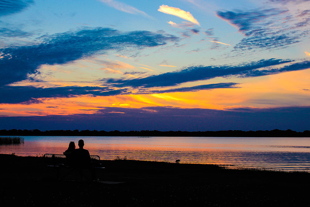 lake bryan at sunset