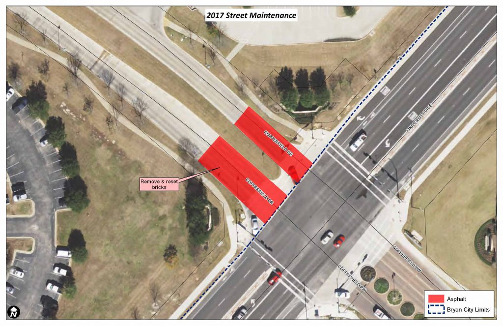 Copperfield, University Drive Paver Replacement
