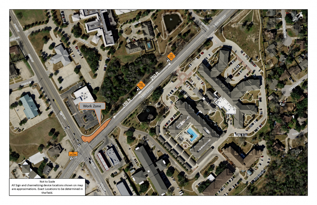 Lane Closure 29th and Villa Maria Detailed View