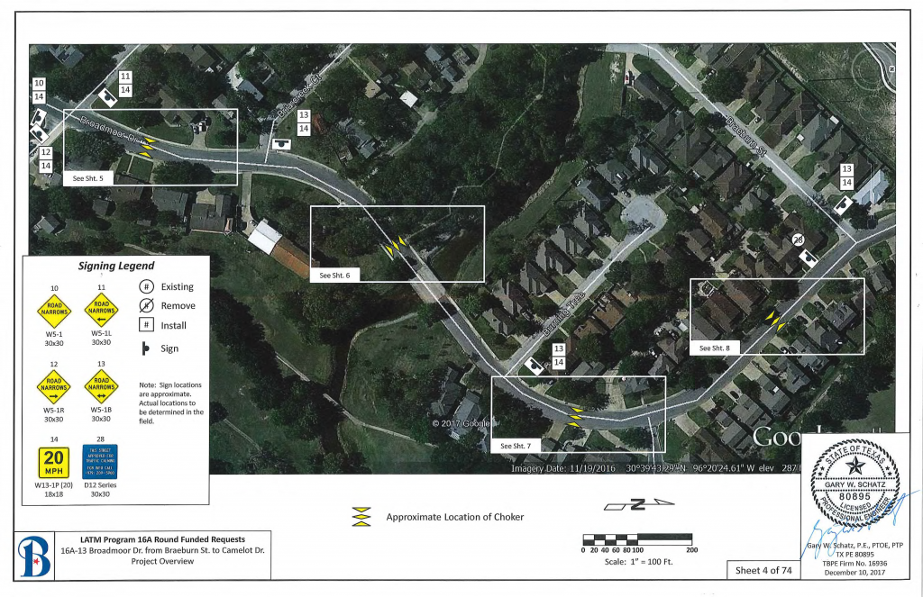 Broadmoor: Map of Traffic Calming Devices along Broadmoor Drive_Page_1