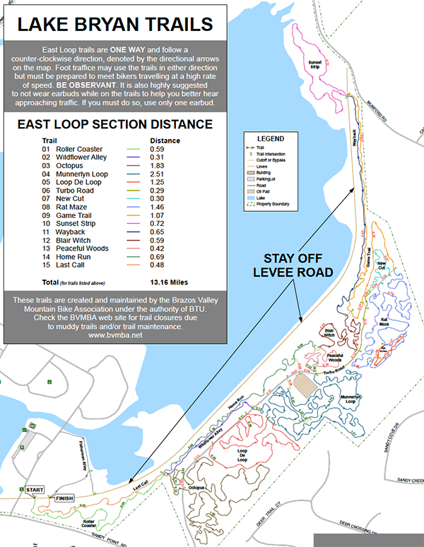 lake bryan trails map