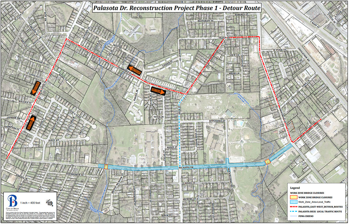 palasota drive reconstruction project map