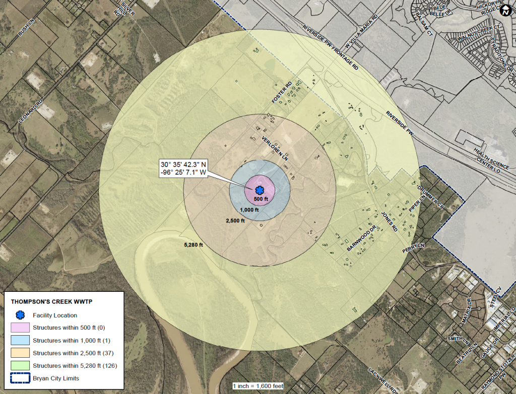 Site of Thompson's Creek Wastewater Treatment facility.