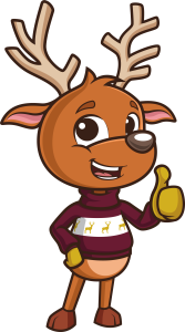 Comet - Reindeer in maroon sweater