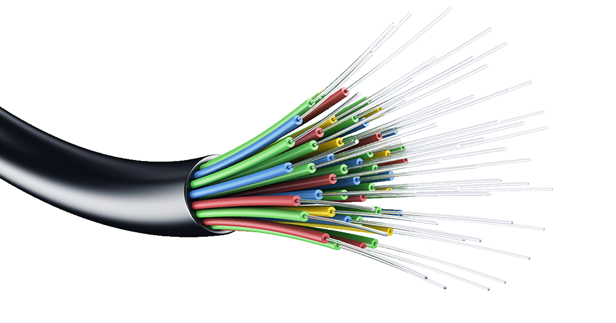 Image of fiber optic cables for a Broadband internet conceptual illustration.