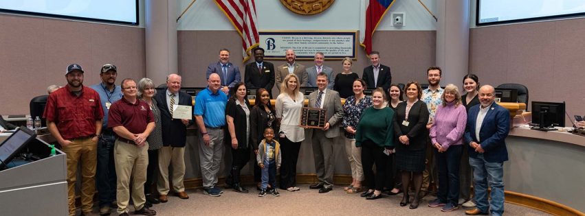 Planning and Development Services staff members honored at Bryan City Council meeting.