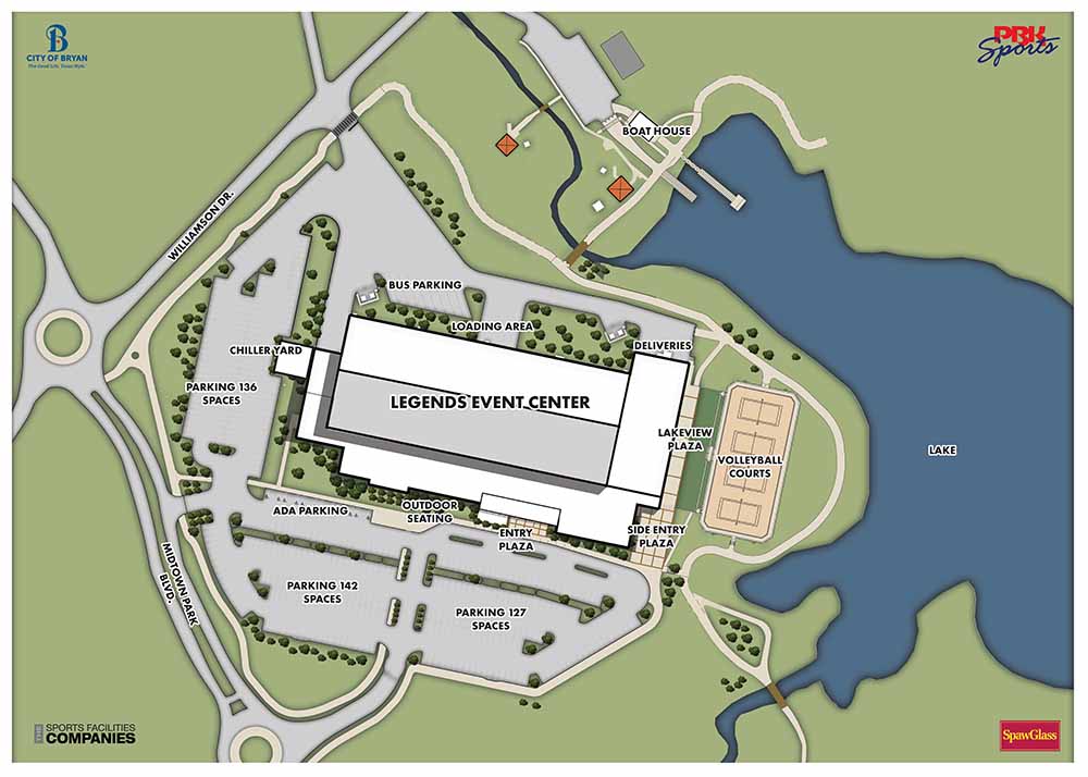 legends event center and lake site plan
