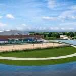 rendering of new sand volleyball courts at Legends Event Center