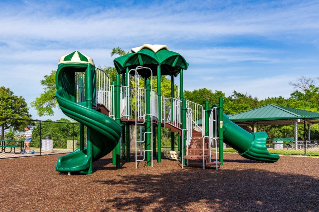 Photo of the new Austin Colony playground. 