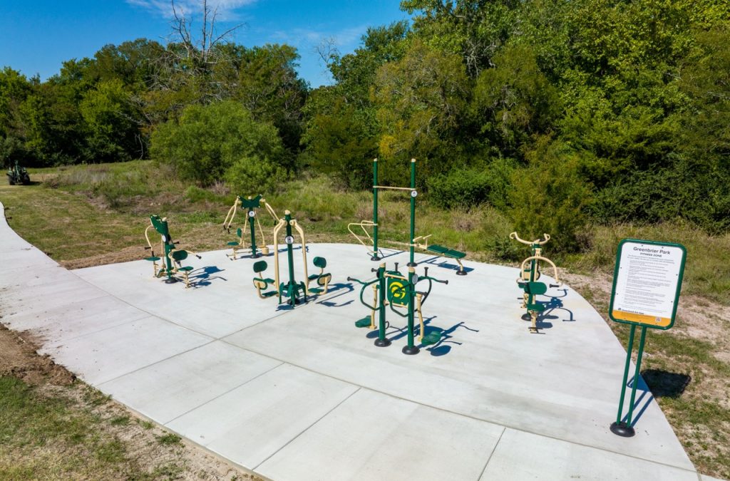 Photo of Greenbrier fitness zone.