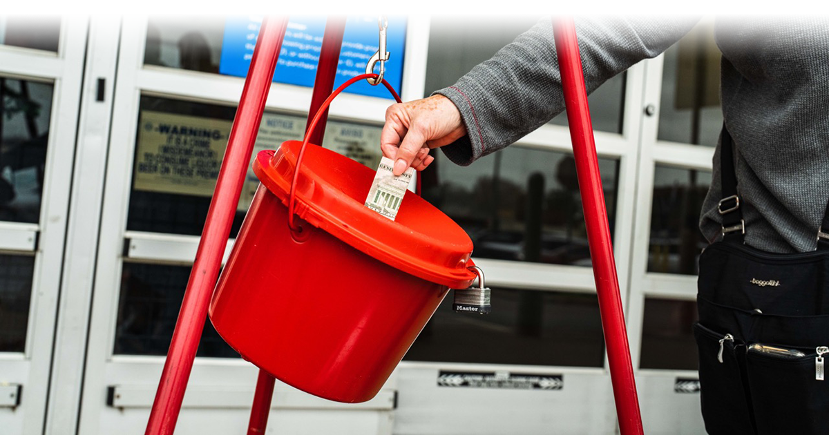 Salvation Army donation kettle