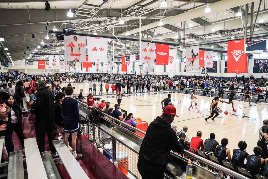 Image of the Legends Event Center during the Adidas basketball tournament in may 2023.