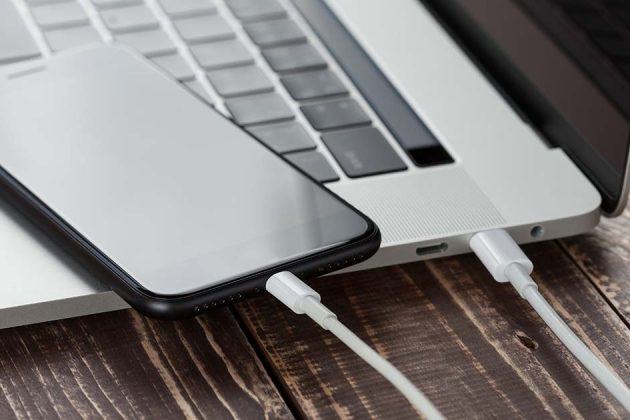 image of a smart phone and a laptop computer plugged in and charging. Bryan Fire Department has teamed up with the National Fire Protection Association® (NFPA®) to raise awareness about the risks associated with lithium-ion batteries and ways to minimize them.