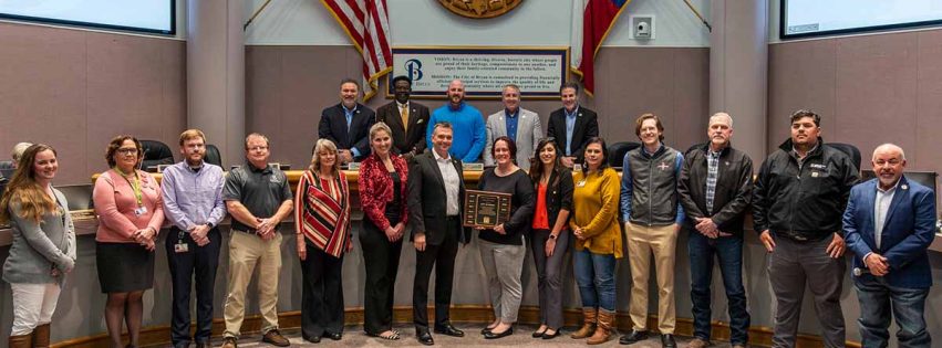 Planning and Development Services staff members honored at Bryan City Council meeting on Jan. 9, 2024.