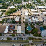 aerial of downtown Bryan
