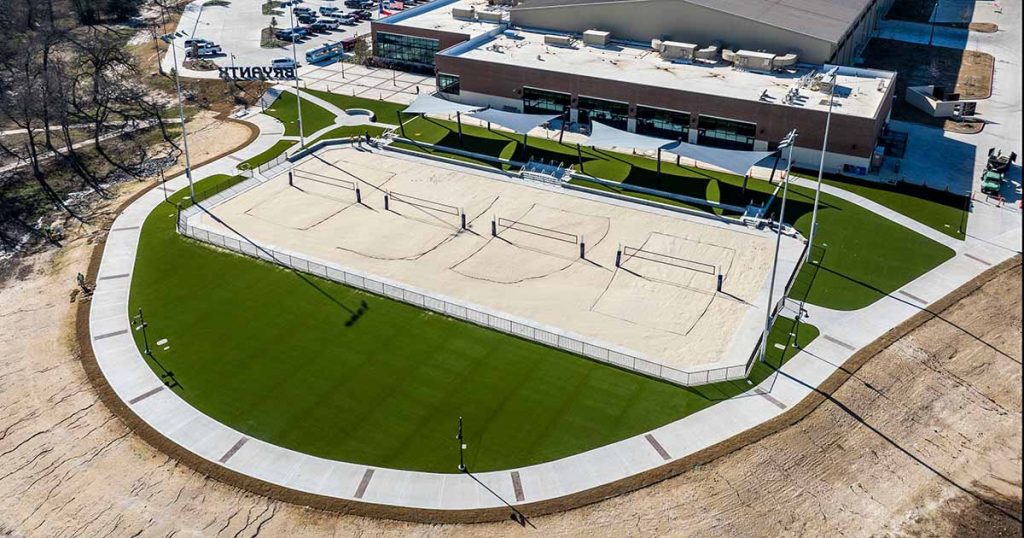 Outdoor Sand Volleyball Courts at Legends Event Center.