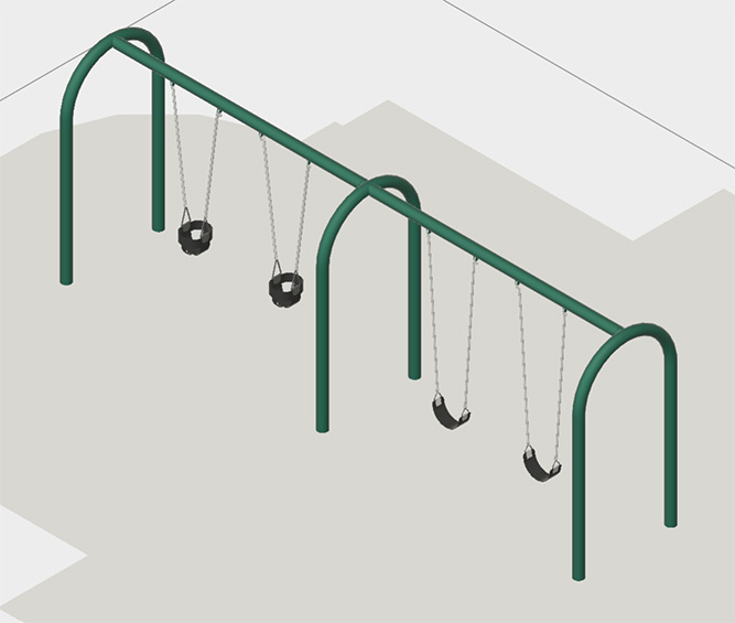 rendering of new Bonham Park swingset