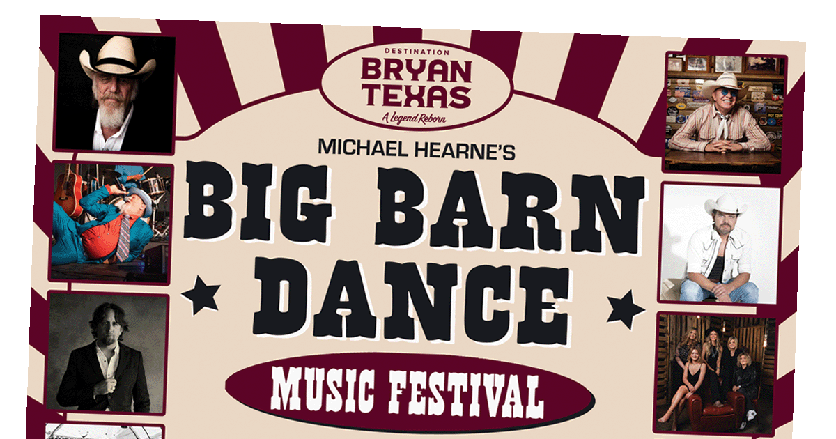 Poster for the Big Barn Dance in Bryan, Texas on May 3-5.