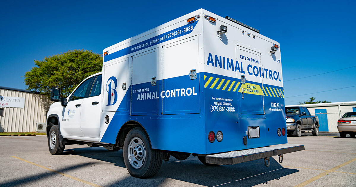 City of Bryan branded Animal Control service vehicle