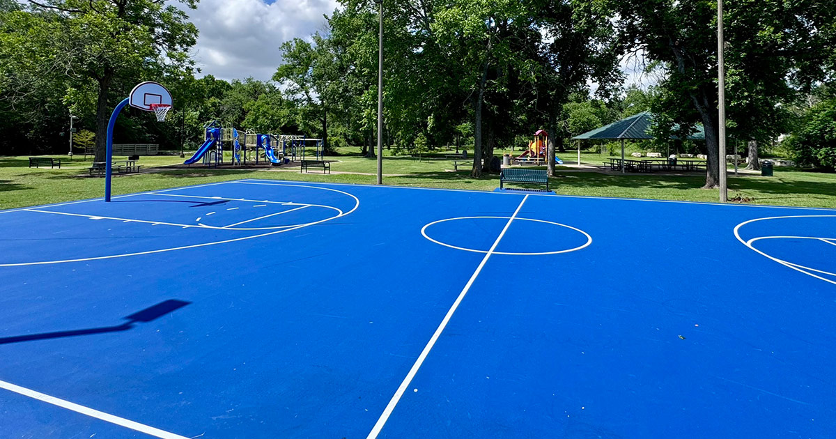 Castle Heights Park improved basketball court