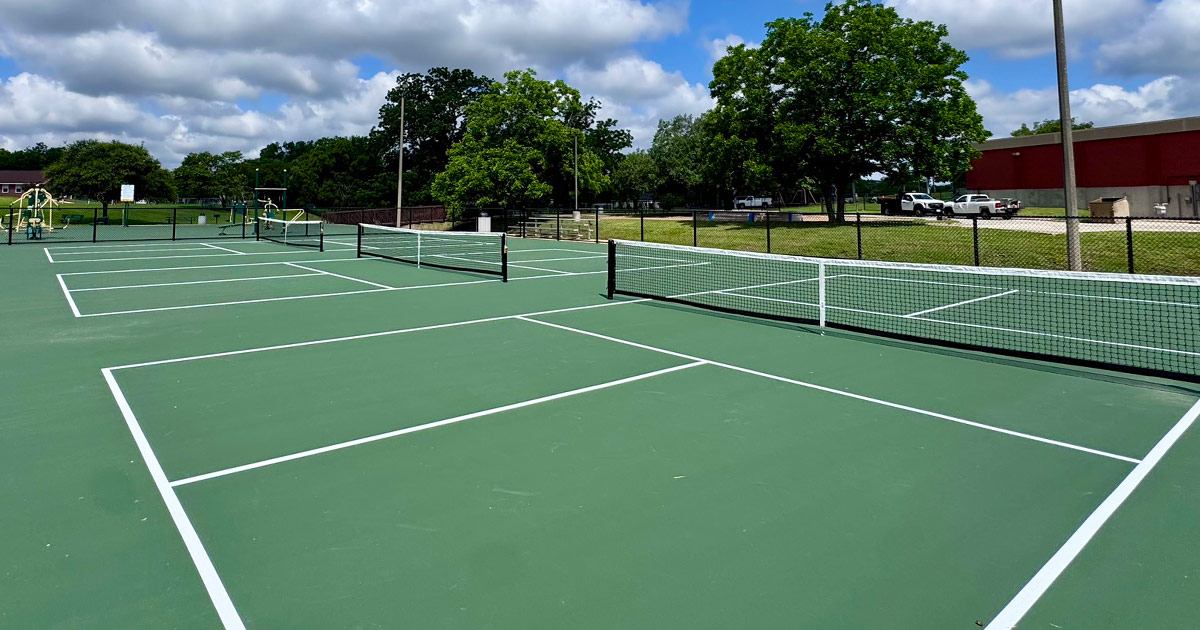 Neal Park improved tennis courts