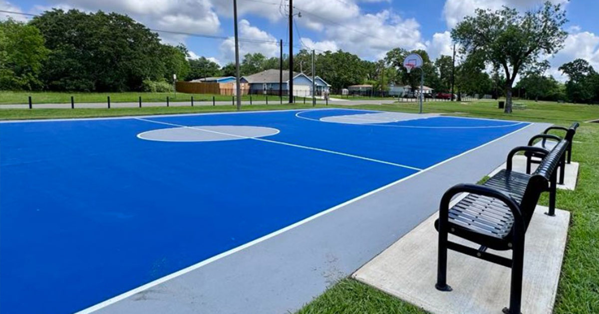 Claude Scurry Park improved basketball court