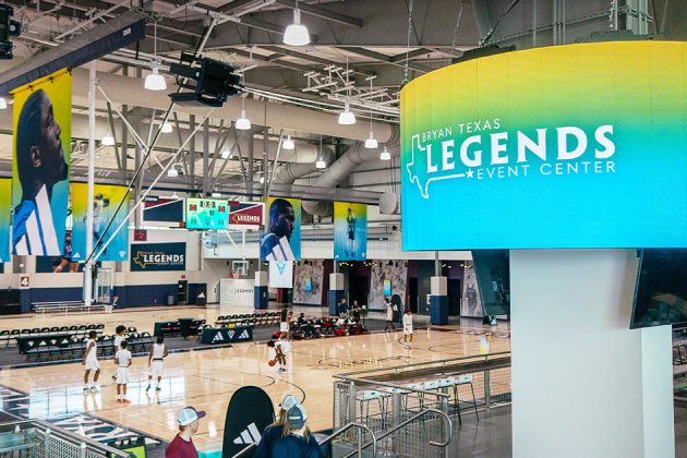 Legends Event Center courts during a major basketball event