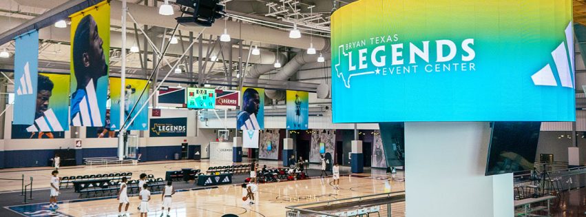 Legends Event Center courts during a major basketball event