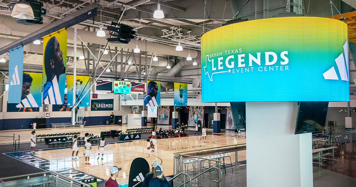 Legends Event Center courts during a major basketball event