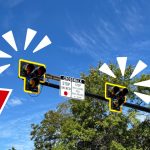 High-Intensity Activated Crosswalk (HAWK) pedestrian traffic light signals