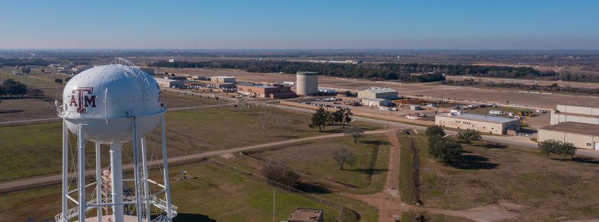 Aerial view of the Texas A&M RELLIS campus